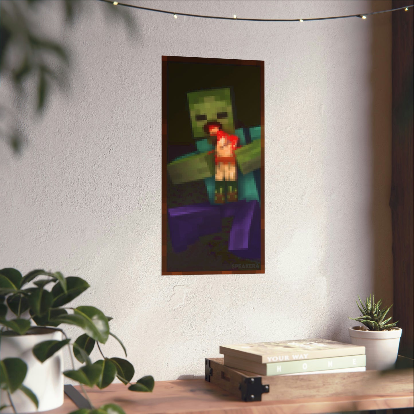 Minecraft Zombie Devouring His Son - Matte Vertical Poster