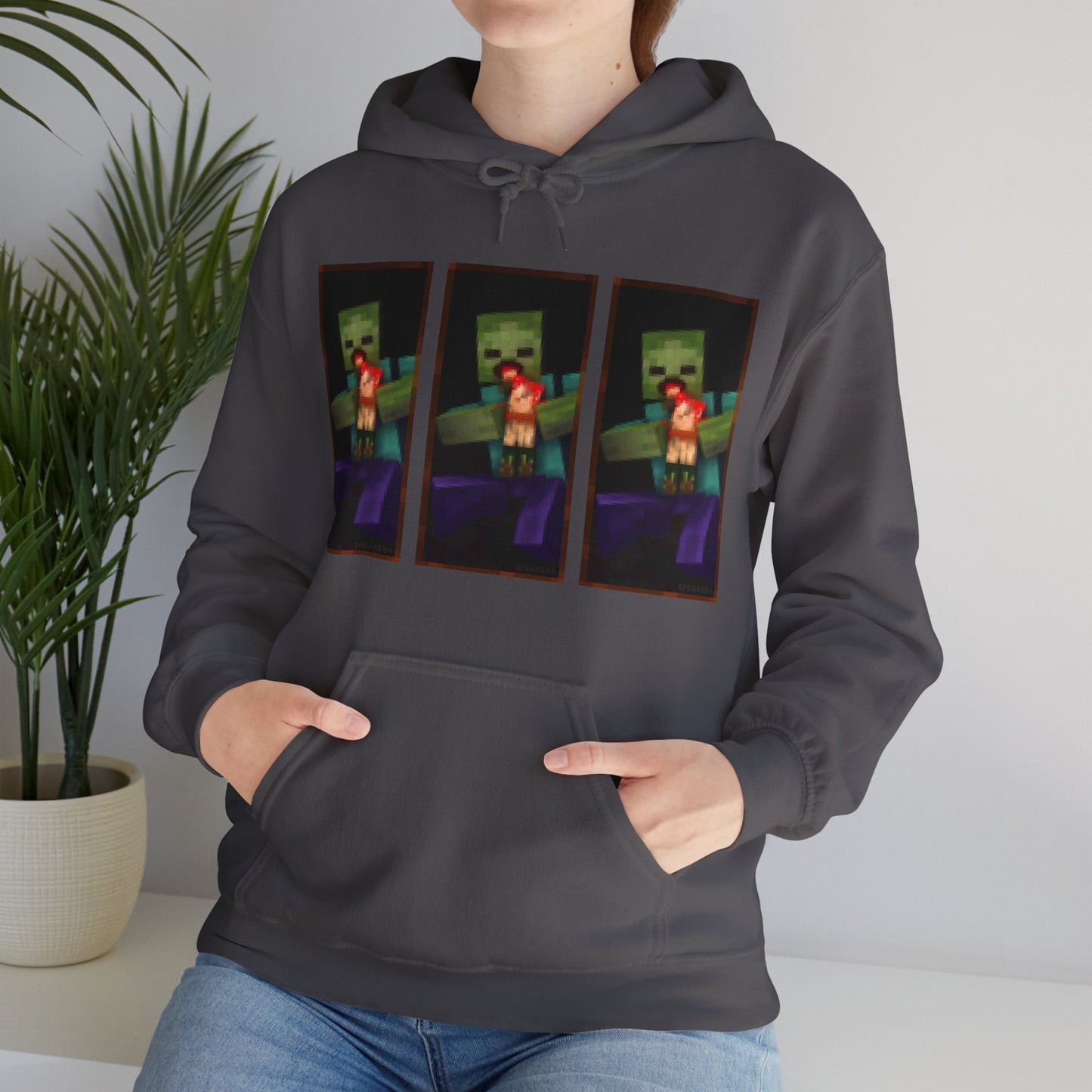 Minecraft Zombie Devouring his Son - Unisex Heavy Blend™ Hooded Sweatshirt