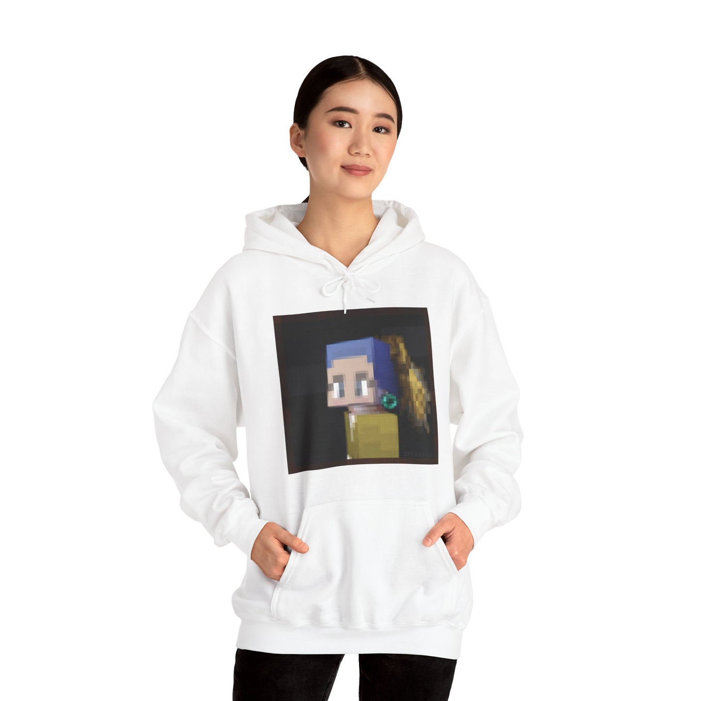 Girl with the Ender Pearl Earring - Unisex Heavy Blend™ Hooded Sweatshirt