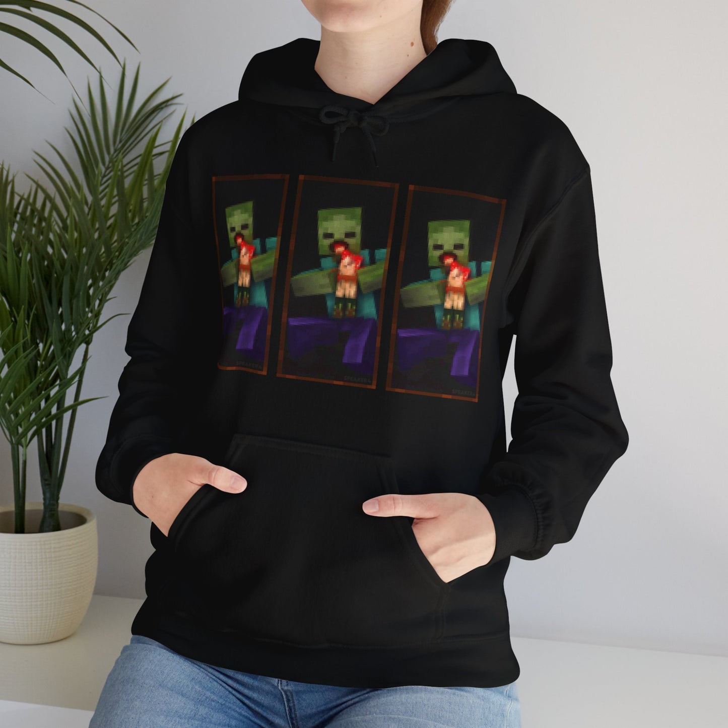 Minecraft Zombie Devouring his Son - Unisex Heavy Blend™ Hooded Sweatshirt