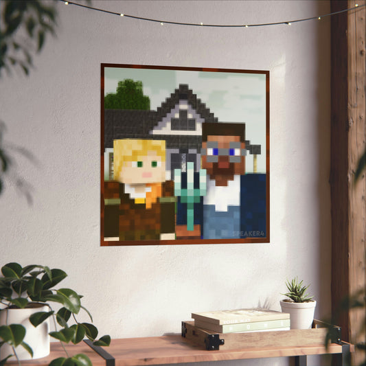 Minecraft Gothic - Matte Vertical Poster