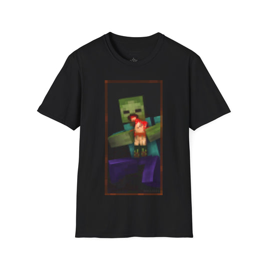 Minecraft Zombie Devouring his Son - Unisex Softstyle T-Shirt