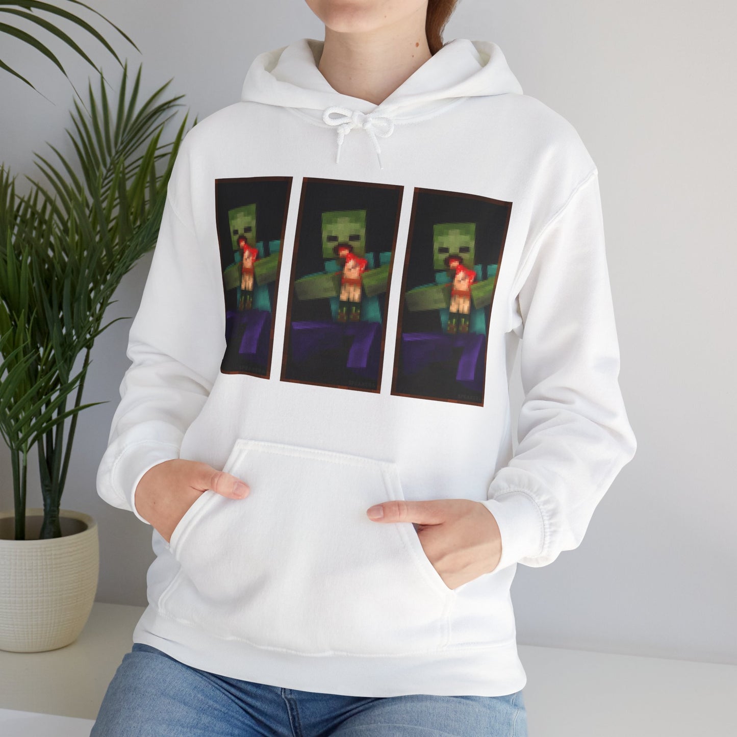 Minecraft Zombie Devouring his Son - Unisex Heavy Blend™ Hooded Sweatshirt