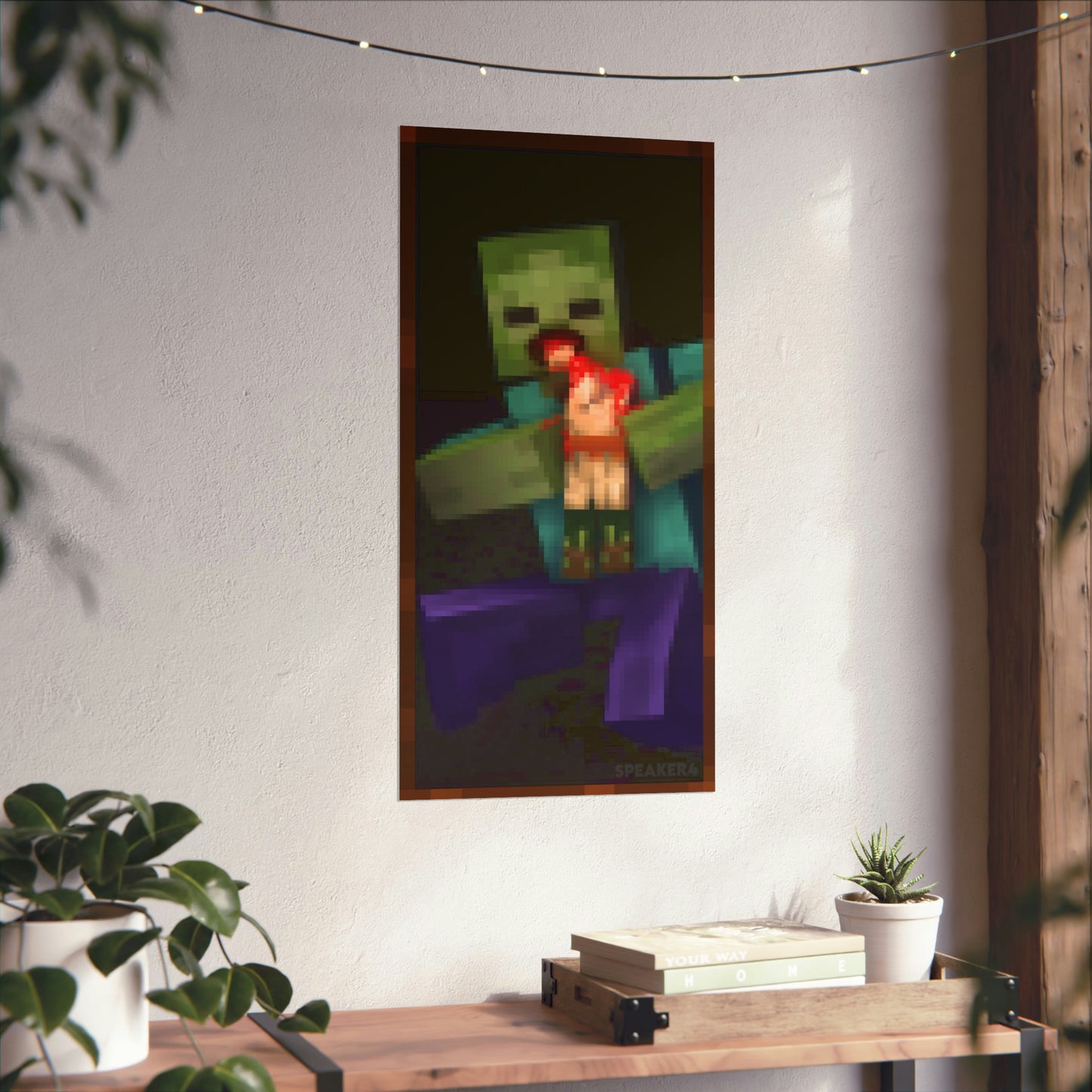 Minecraft Zombie Devouring His Son - Matte Vertical Poster