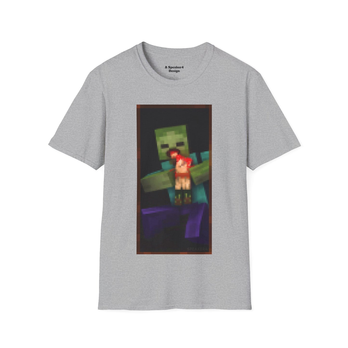 Minecraft Zombie Devouring his Son - Unisex Softstyle T-Shirt