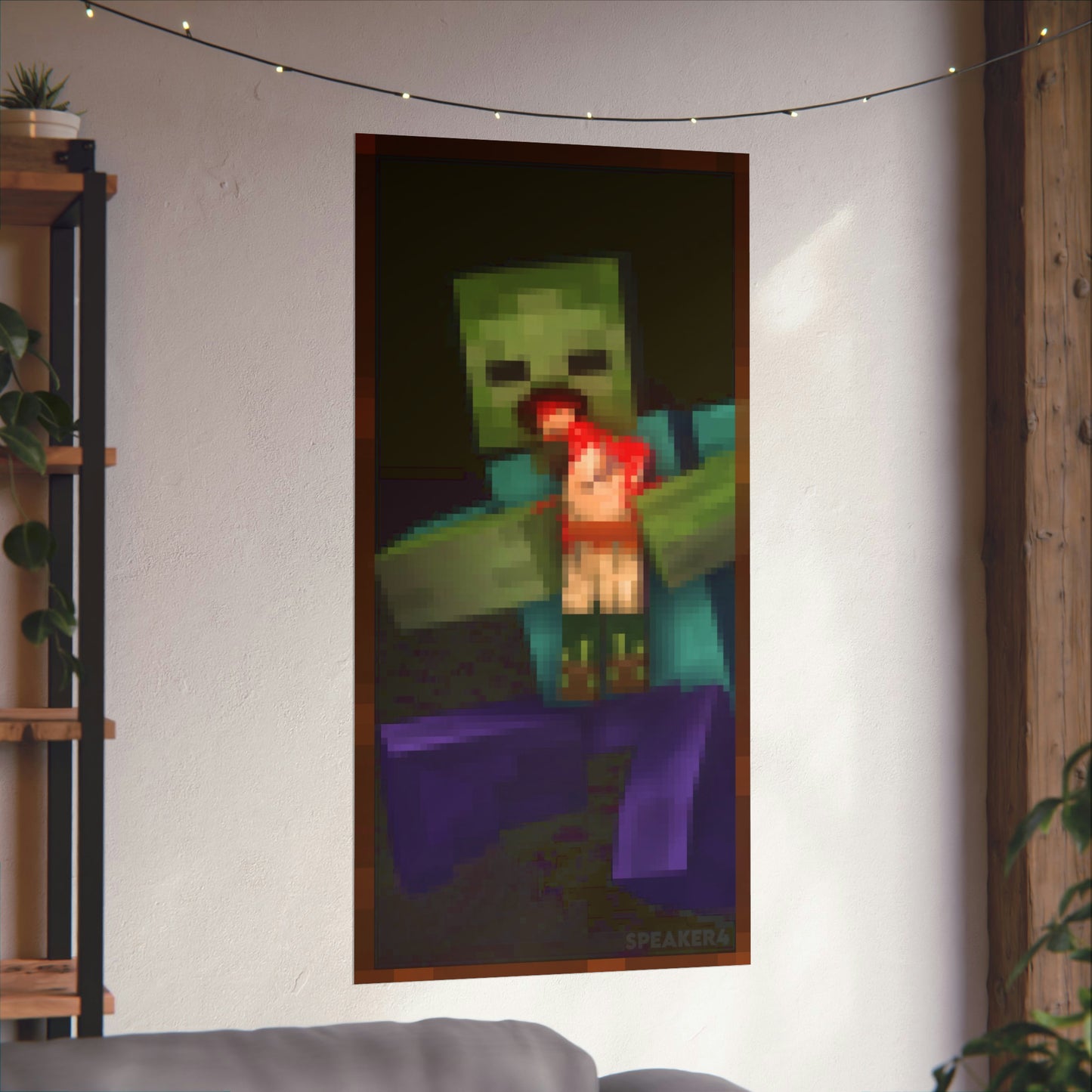 Minecraft Zombie Devouring His Son - Matte Vertical Poster