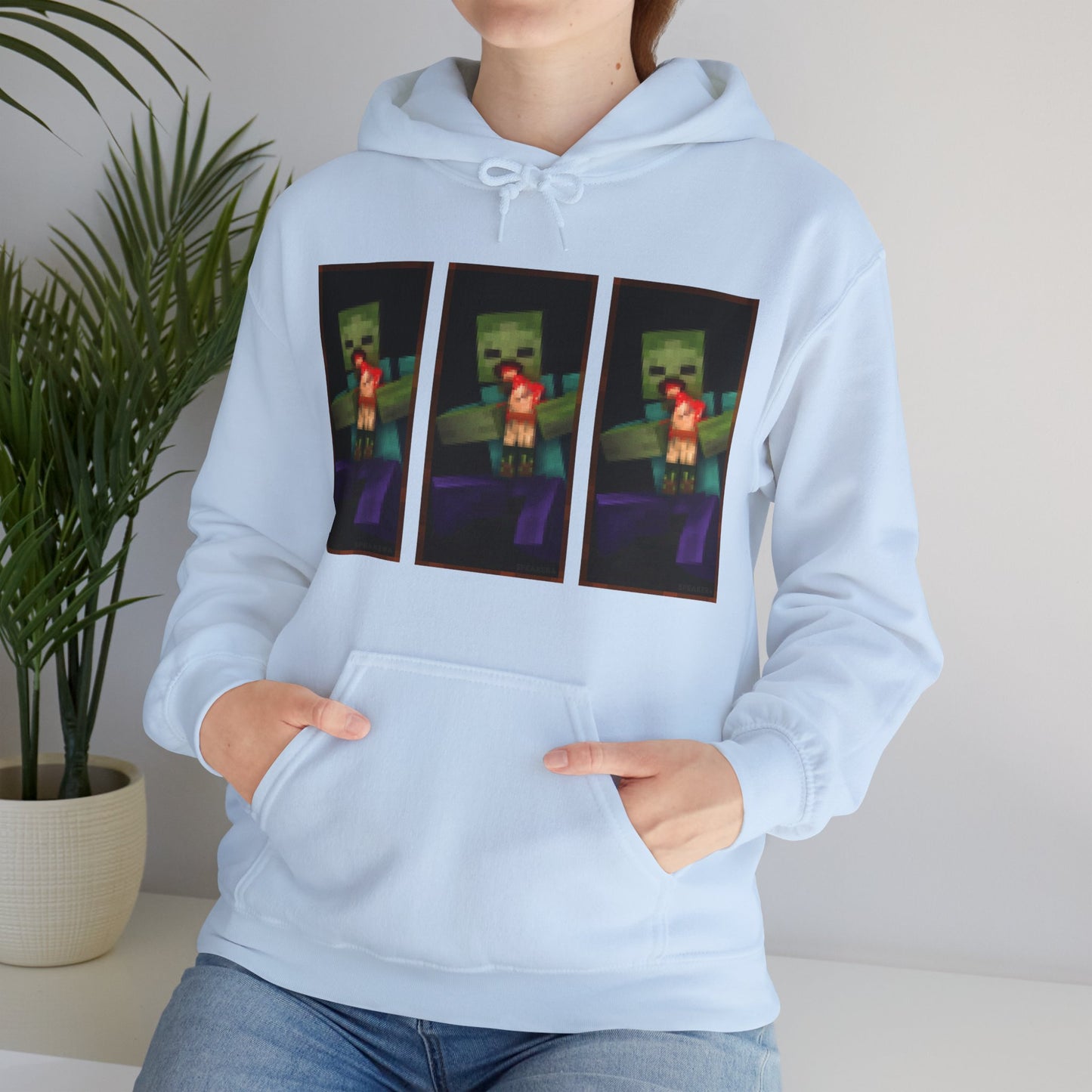 Minecraft Zombie Devouring his Son - Unisex Heavy Blend™ Hooded Sweatshirt