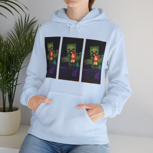 Minecraft Zombie Devouring his Son - Unisex Heavy Blend™ Hooded Sweatshirt